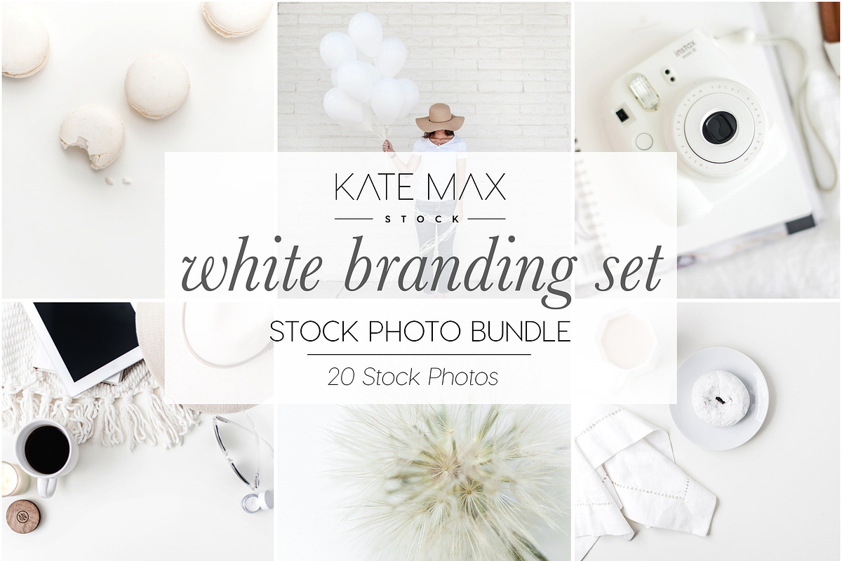 White Branding Stock Photo Bundle in Branding Mockups - product preview 8