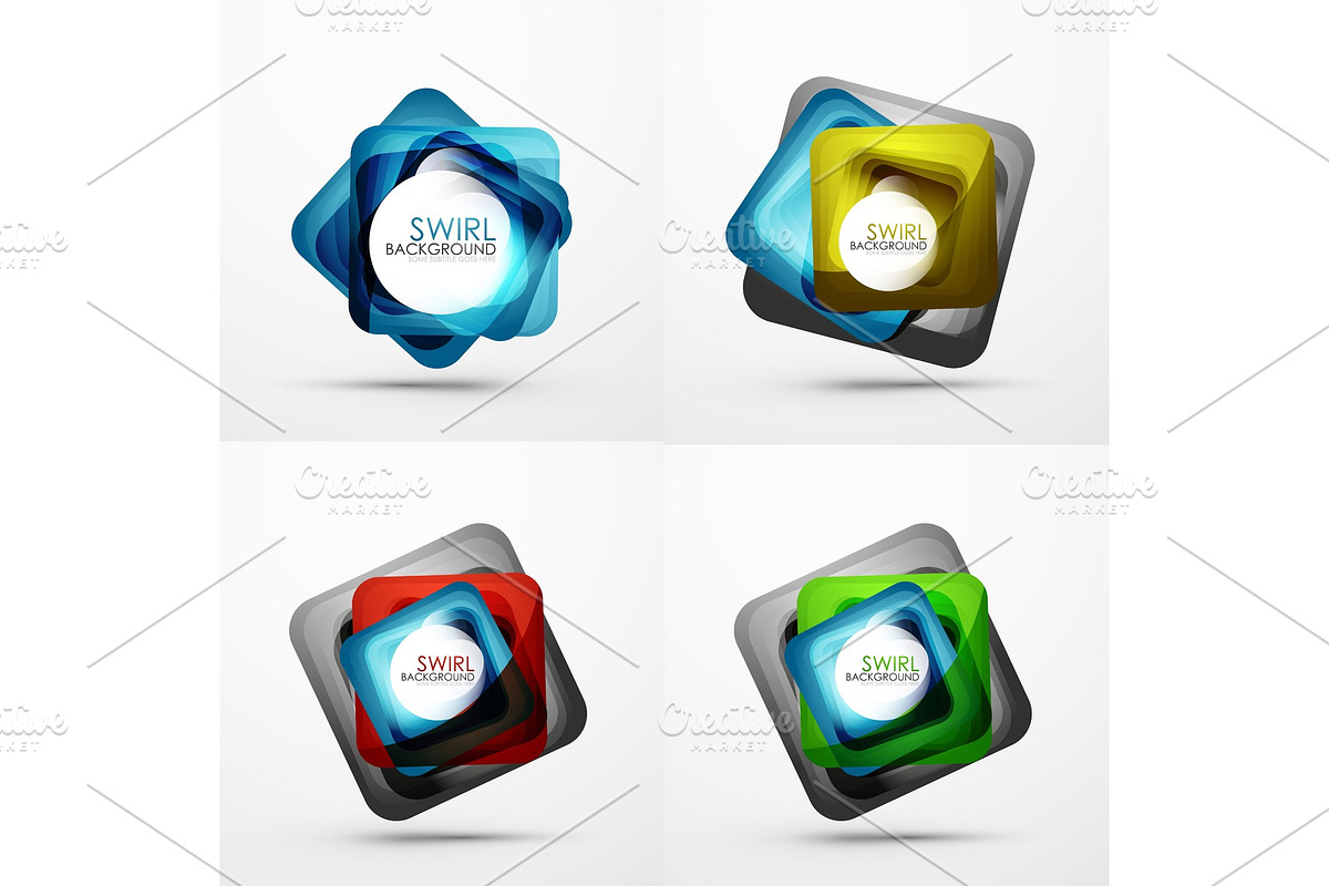 Collection of abstract square shape backgrounds in Illustrations - product preview 8