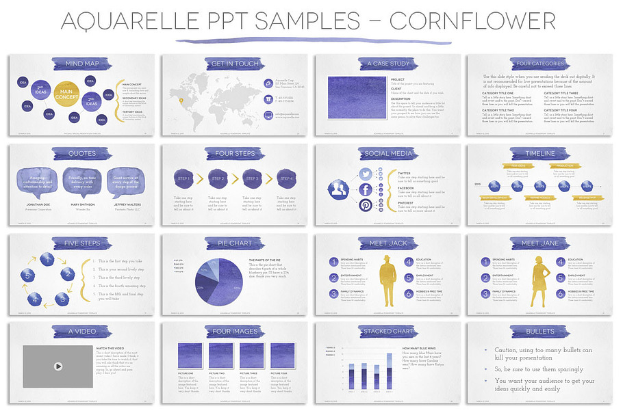Aquarelle Powerpoint Template in PowerPoint Templates - product preview 8