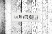 Black & White Mountain Pattern Paper