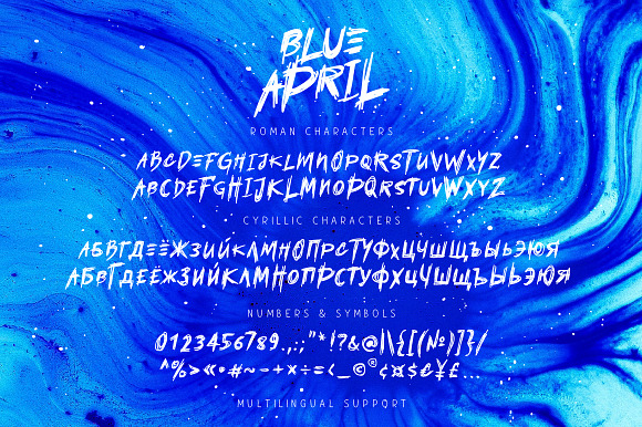 Blue April in Display Fonts - product preview 5