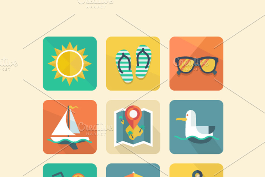Summer icons 1 in Summer Icons - product preview 8