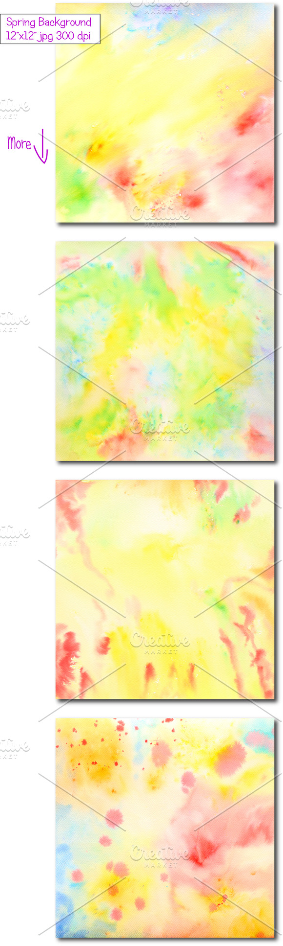 Abstract Spring Background in Patterns - product preview 1