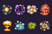 Comic Explosions Icons Set