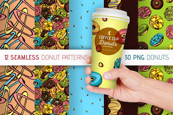 12 Patterns & 30 Donuts Set