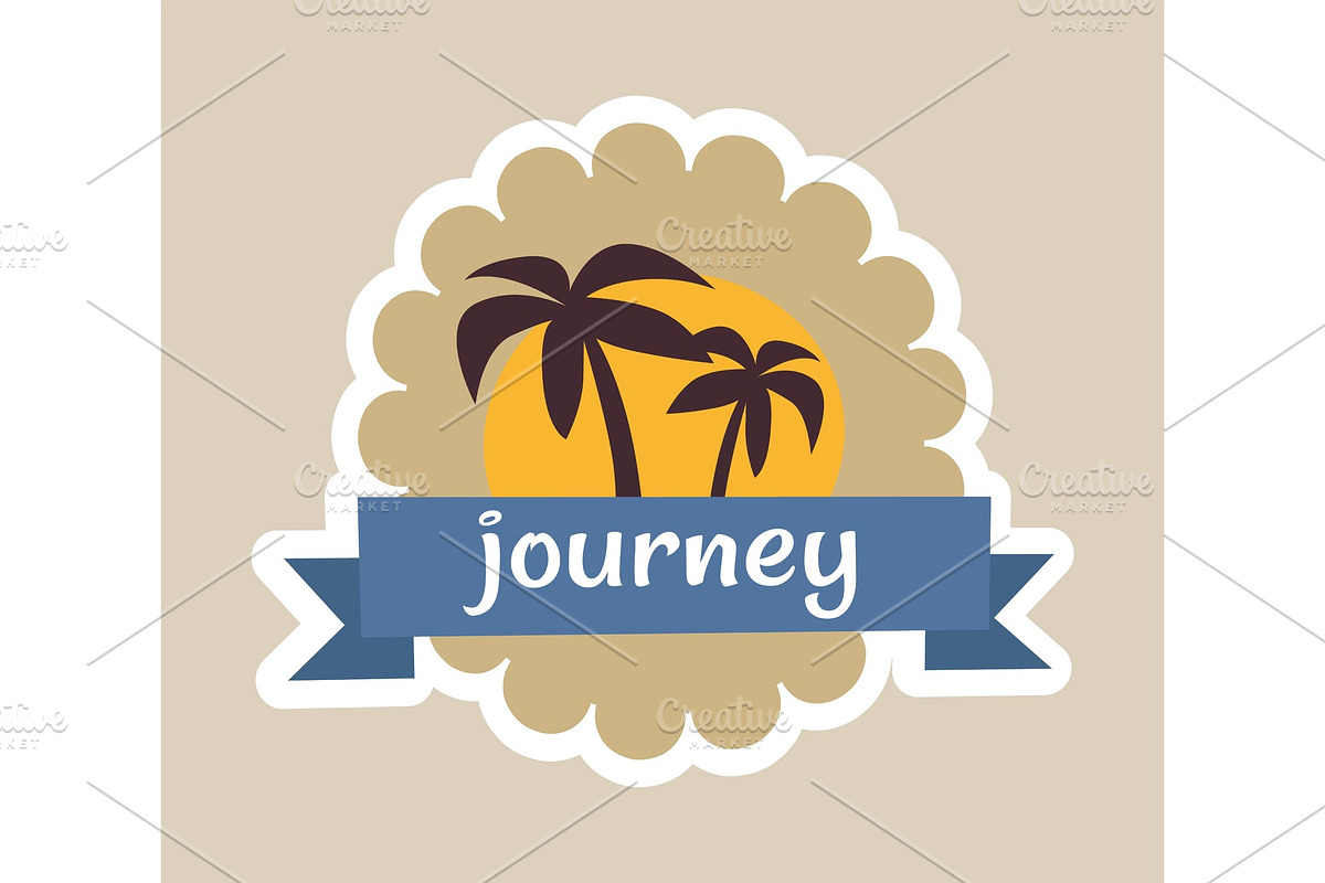 Journey Cute Colorful Poster Vector Illustration in Illustrations - product preview 8