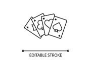Four aces linear icon