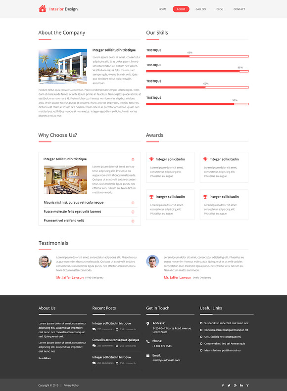 Interior Design PSD Website Template in Website Templates - product preview 2