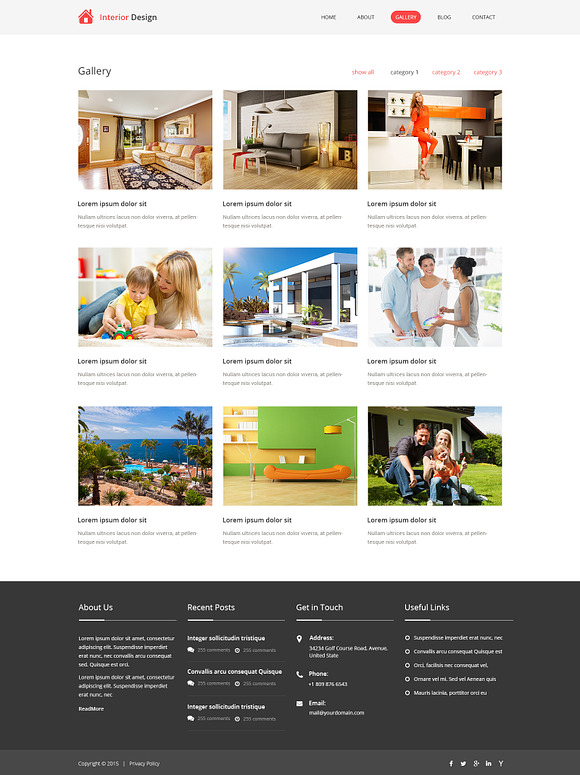 Interior Design PSD Website Template in Website Templates - product preview 4