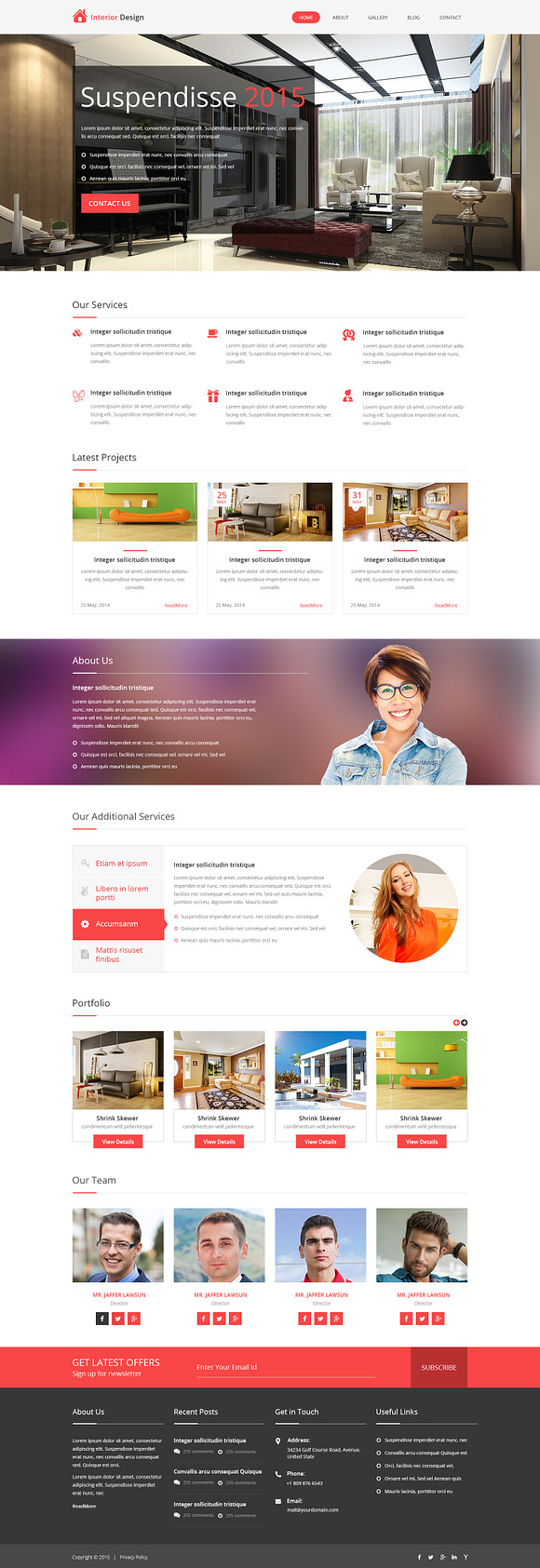 Interior Design PSD Website Template in Website Templates - product preview 6
