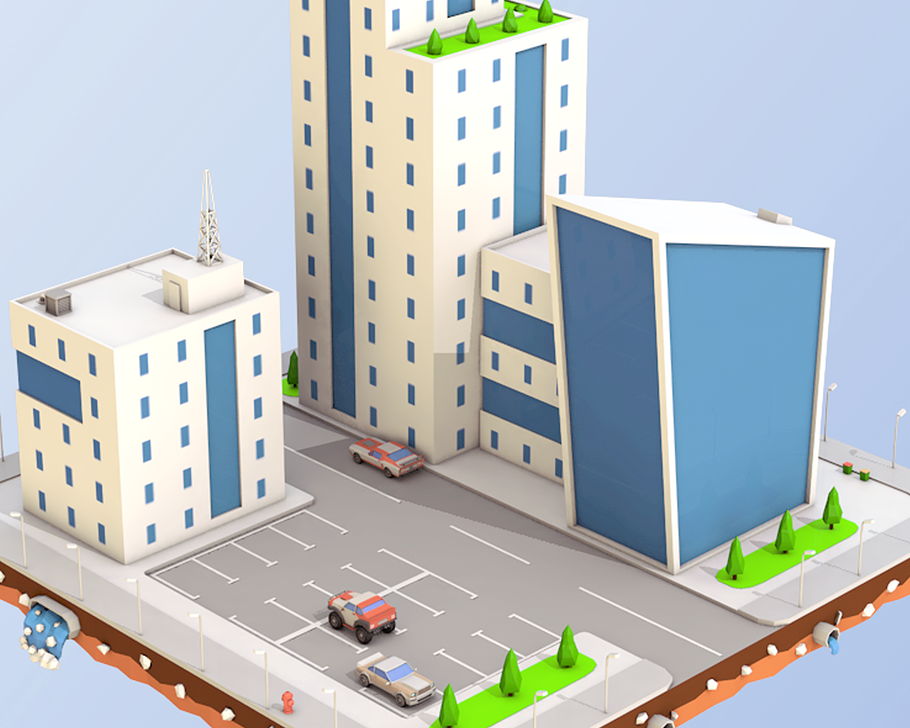Low Poly City Buildings  in Architecture - product preview 1