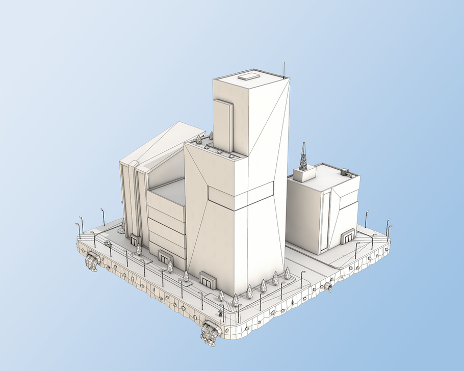 Low Poly City Buildings  in Architecture - product preview 5