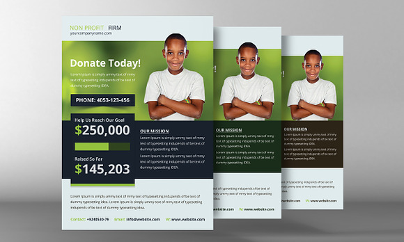 Charity Donation Flyer Template in Flyer Templates - product preview 1