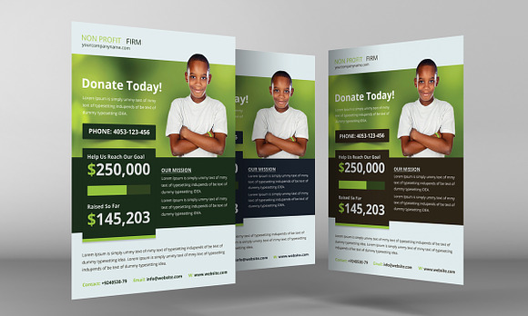 Charity Donation Flyer Template in Flyer Templates - product preview 2
