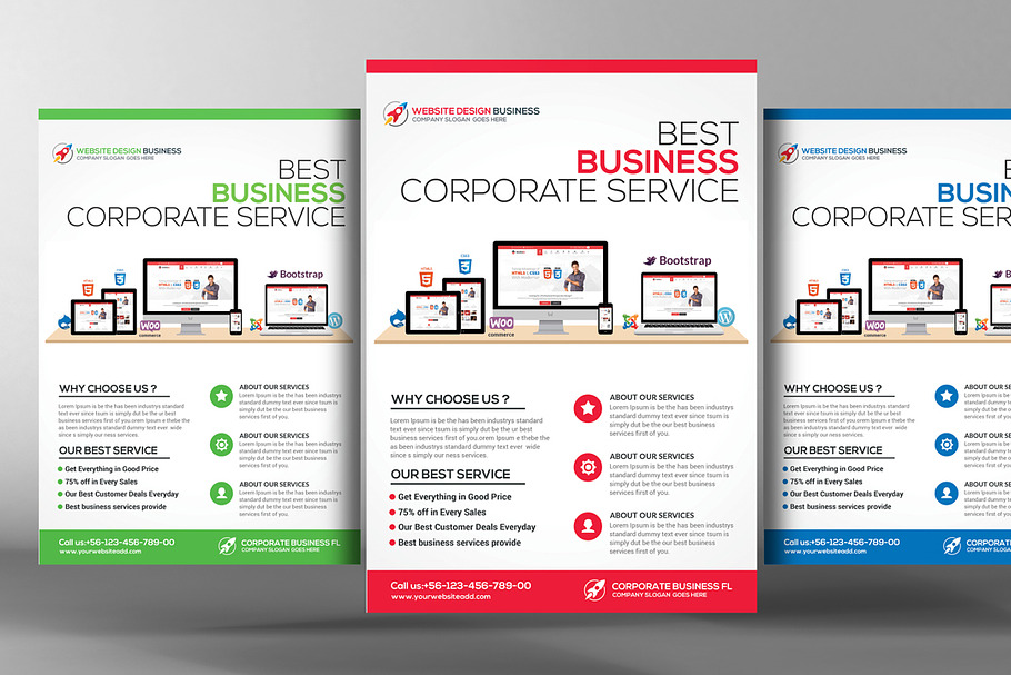 Computer Consulting Flyer Template in Flyer Templates - product preview 8