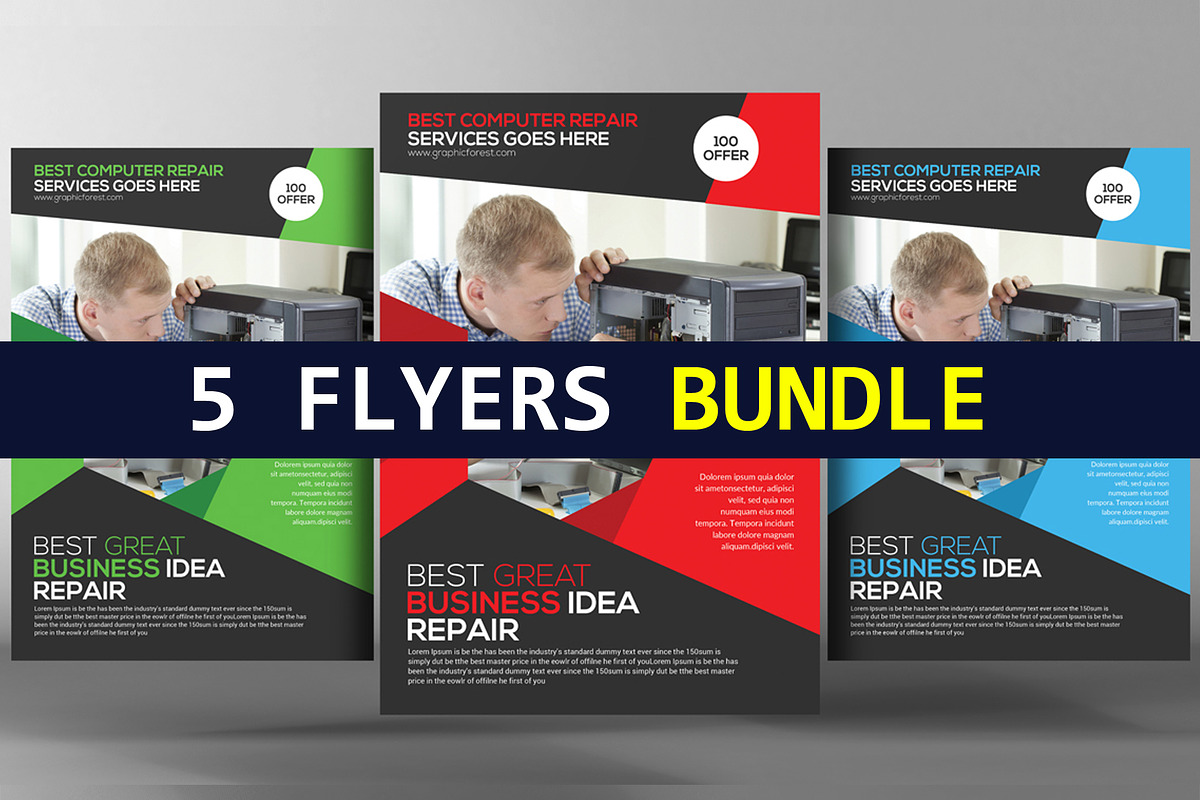 Corporate Business Flyers Bundle in Flyer Templates - product preview 8