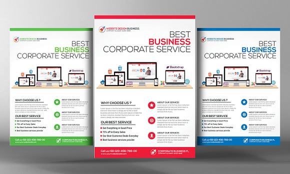 Corporate Business Flyers Bundle in Flyer Templates - product preview 3