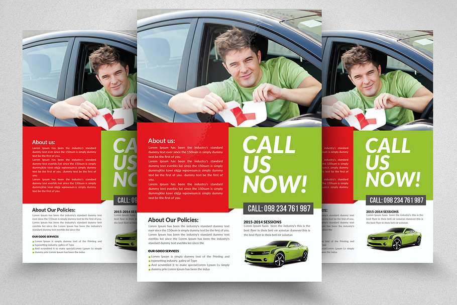 Driving School Flyer Templates in Flyer Templates - product preview 8