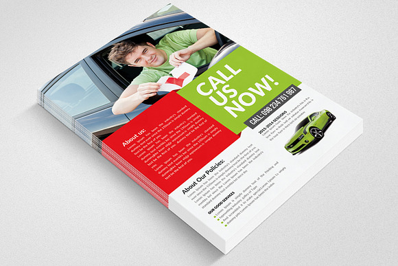 Driving School Flyer Templates in Flyer Templates - product preview 1