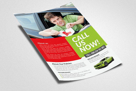 Driving School Flyer Templates in Flyer Templates - product preview 2