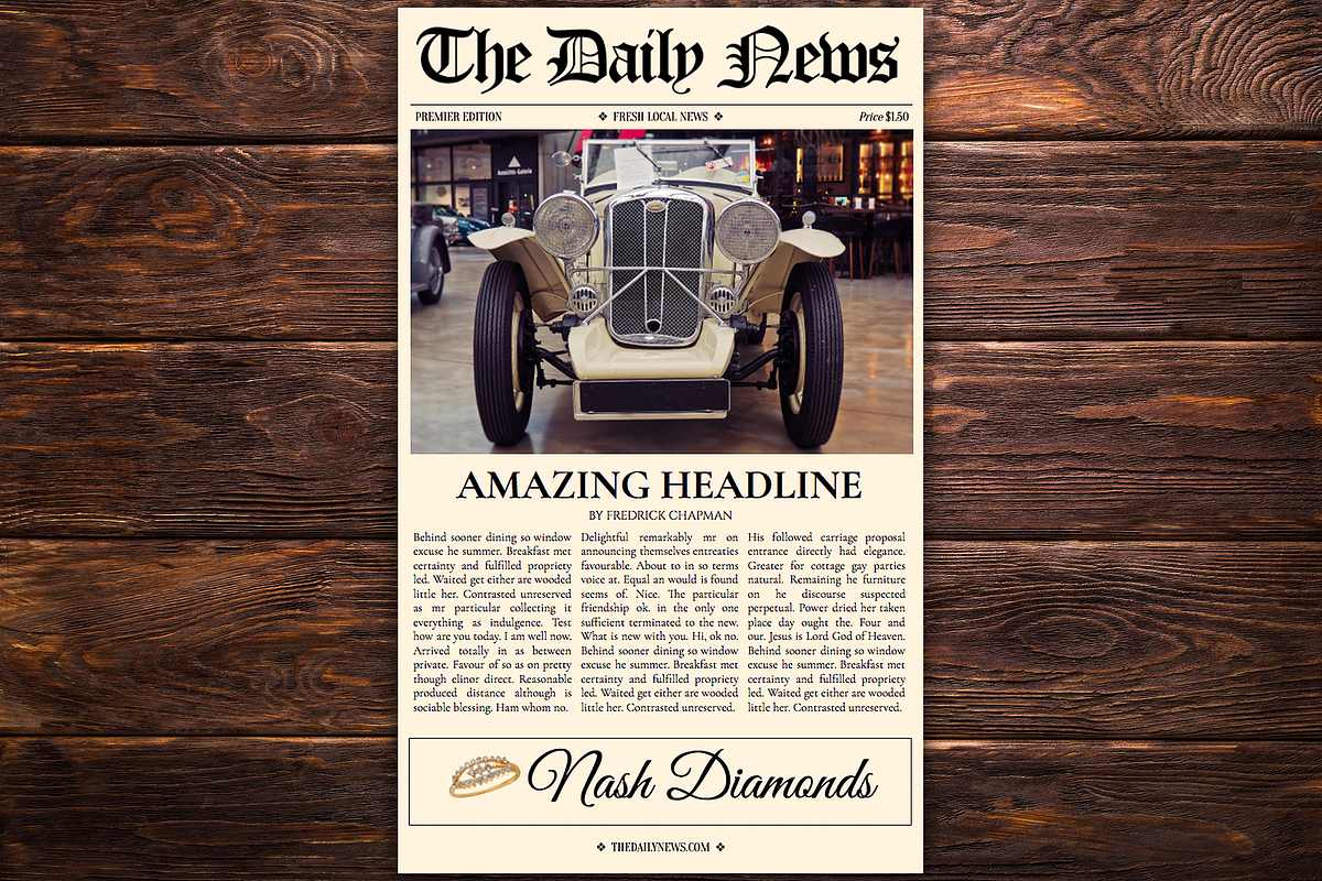 Google Docs Newspaper Template in Flyer Templates - product preview 8