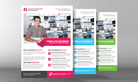Computer Repair Flyer Template in Flyer Templates - product preview 1