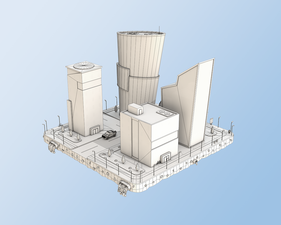 Low Poly Business Center in Architecture - product preview 4