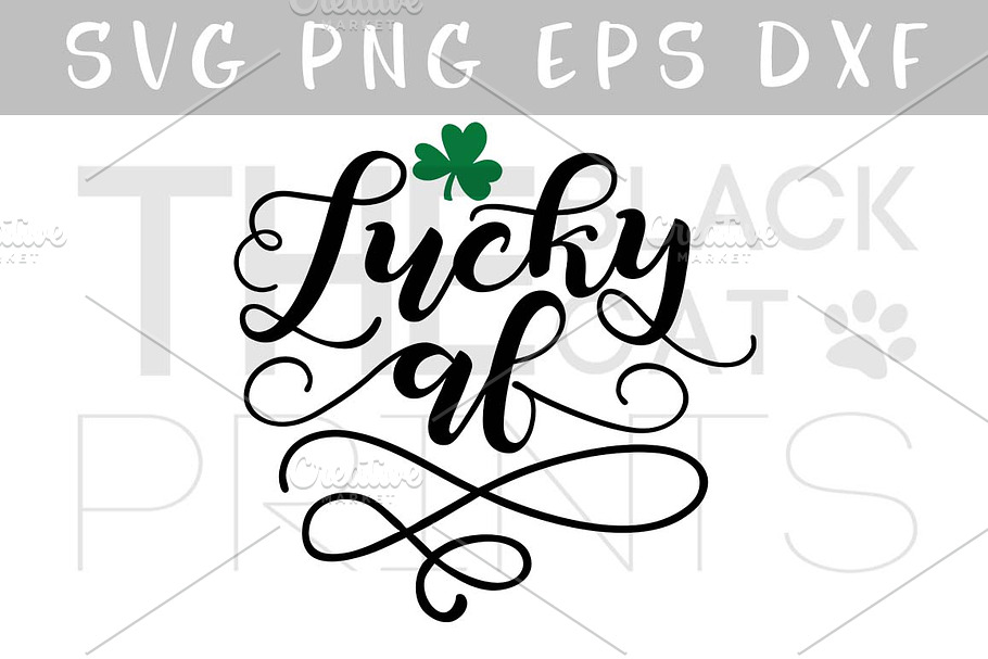 Lucky AF SVG DXF PNG EPS in Illustrations - product preview 8