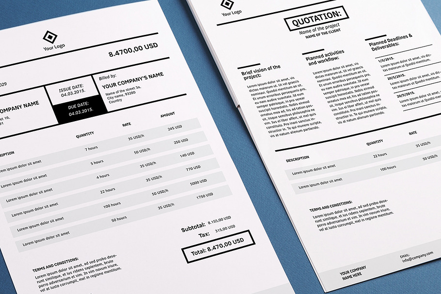 Invoicing Template (InDesign)