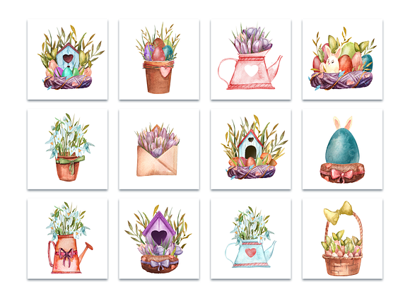 Spring items for decor in Illustrations - product preview 4