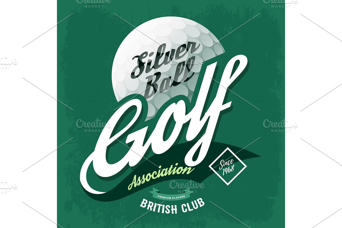 T-shirt label symbol made of golf ball in Illustrations - product preview 8