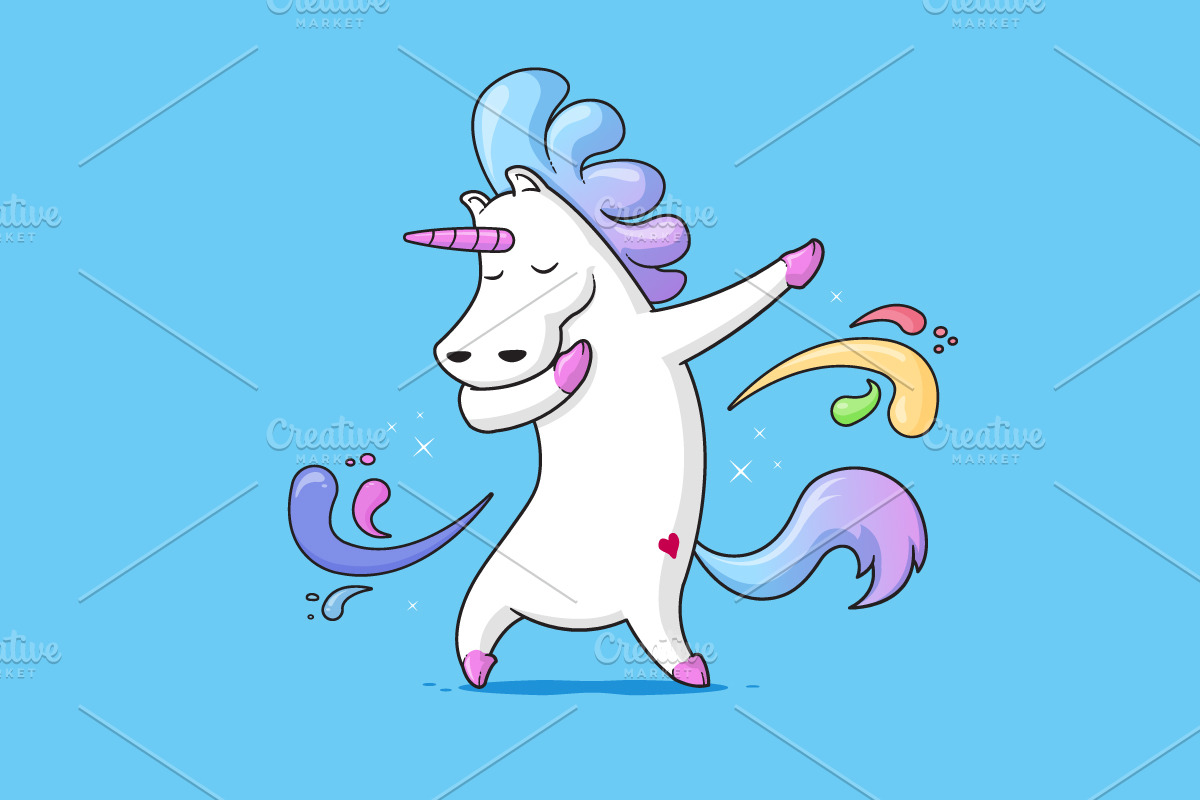 Dabbing Unicorn in Illustrations - product preview 8
