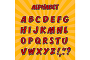Kids alphabet or 3d font with letters.