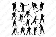 Hockey Player Silhouettes