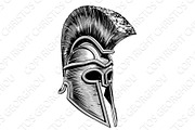 Ancient Greek Spartan Warrior Gladiator Helmet