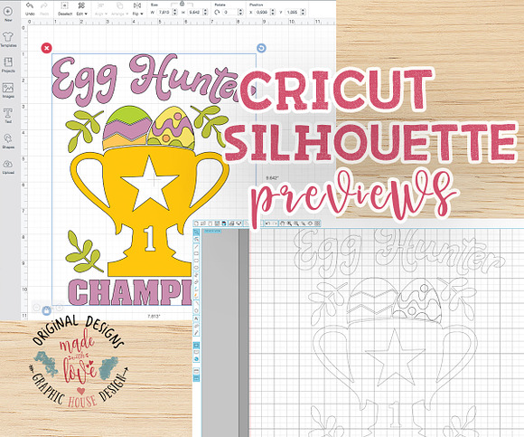 Egg Hunter Champion Cut File  in Illustrations - product preview 1