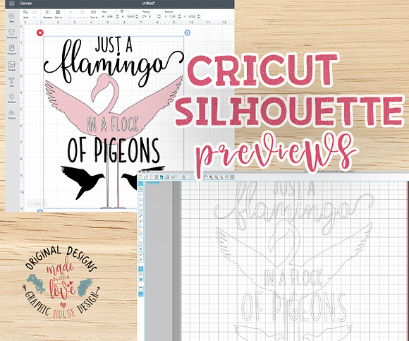 Just a Flamingo in a Flock  in Illustrations - product preview 1