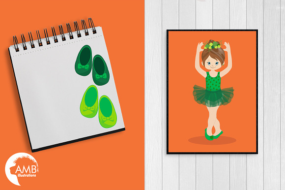 Irish Dancers, ballerinas AMB-1588 in Illustrations - product preview 4