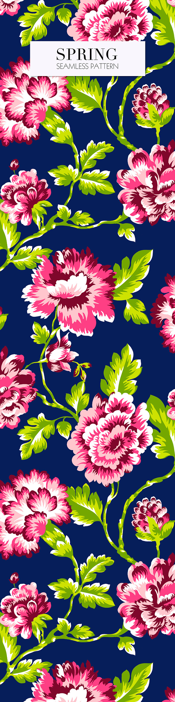 Spring Floral Pattern in Illustrations - product preview 1