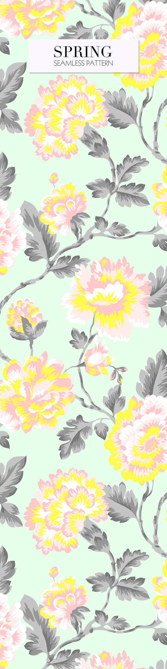 Spring Floral Pattern in Illustrations - product preview 2