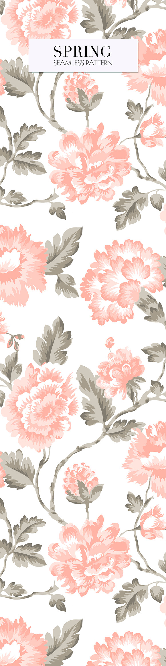 Spring Floral Pattern in Illustrations - product preview 3