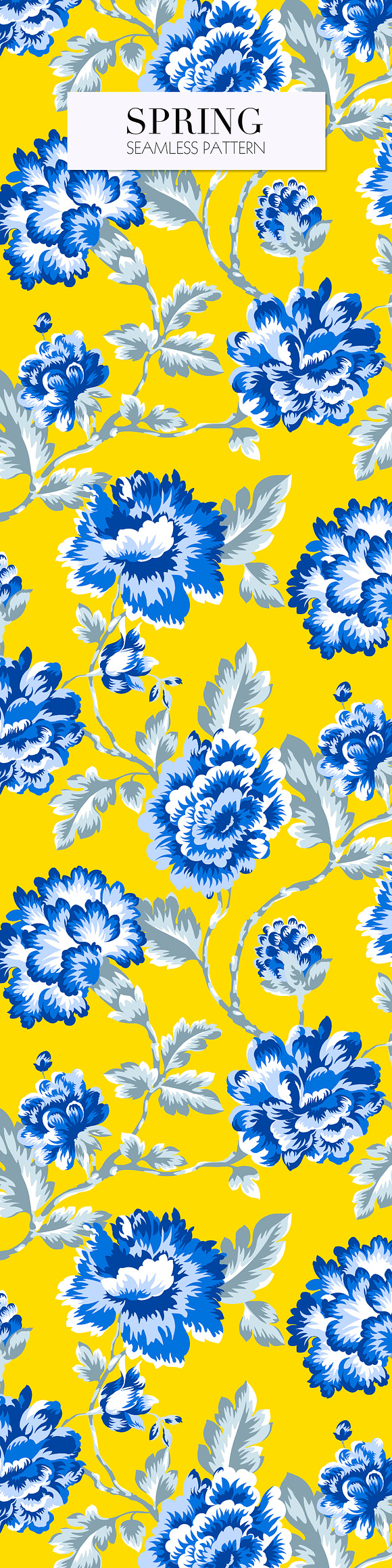 Spring Floral Pattern in Illustrations - product preview 5