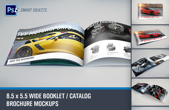 Wide Format Booklet PSD Mockups in Print Mockups - product preview 10