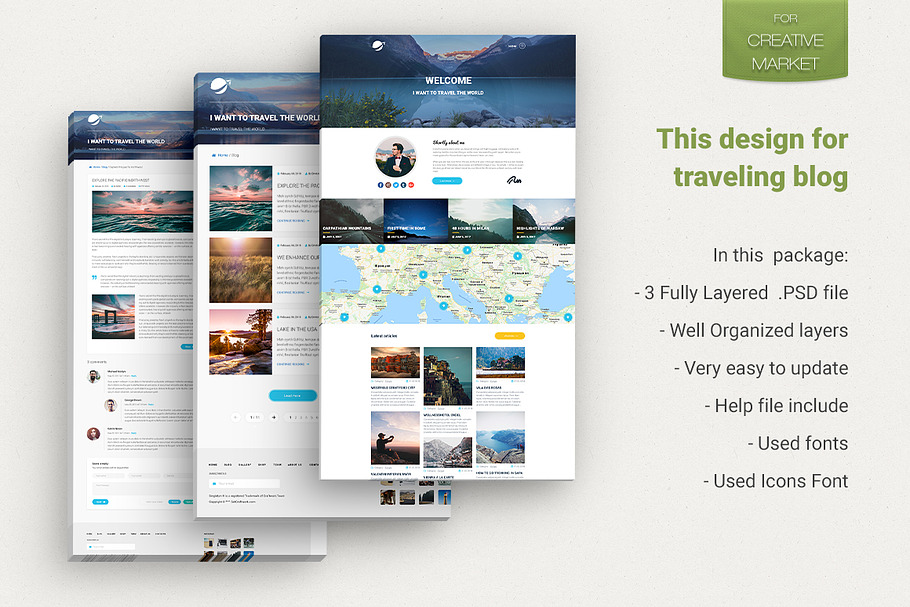 Travel Blog Theme in Website Templates - product preview 8