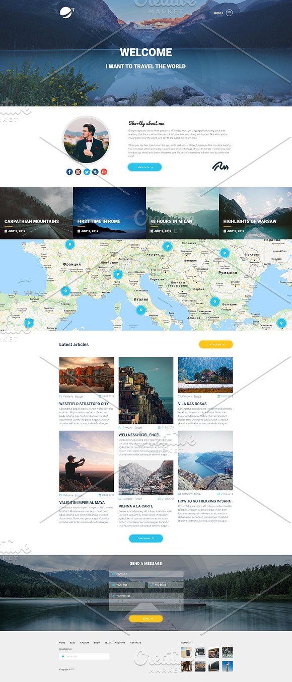 Travel Blog Theme in Website Templates - product preview 1