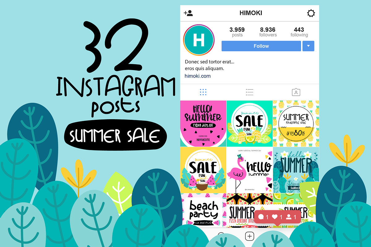 32 Instagram post-SUMMER sale in Instagram Templates - product preview 8
