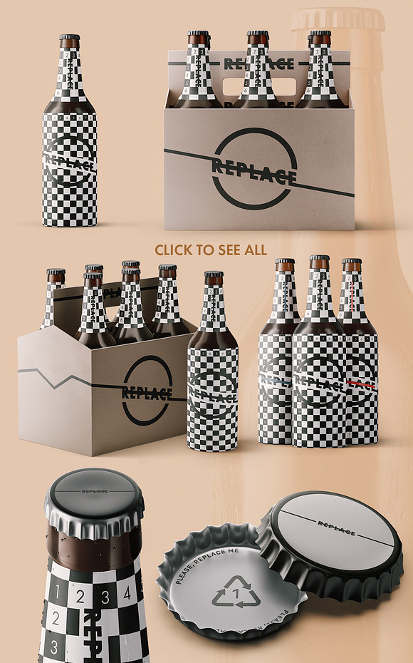 Changeable Beer Bundle Mockups in Product Mockups - product preview 20