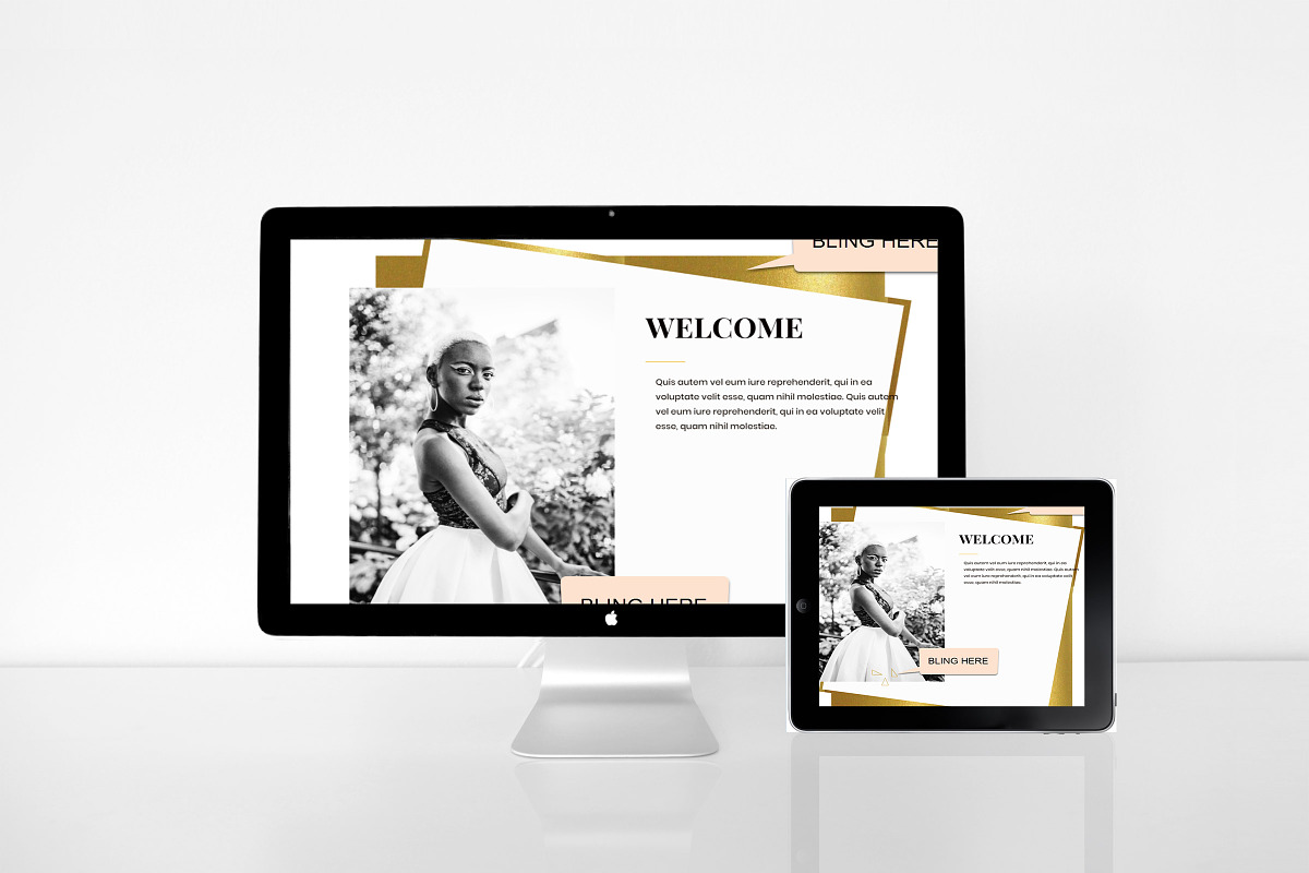 Bling Your Web- Gold Collection Divi in Website Templates - product preview 8