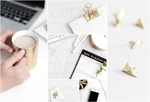 Modern Gold Office Stock Bundle  in Mobile & Web Mockups - product preview 1