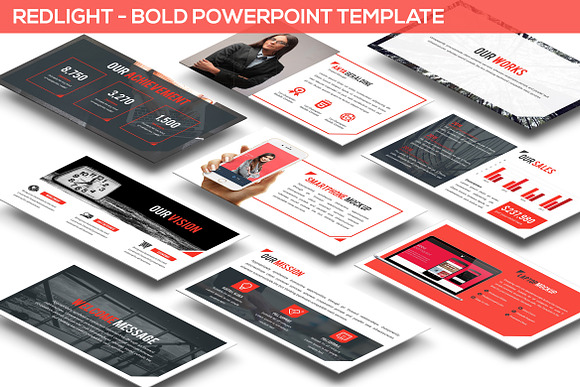 Redlight - Bold Powerpoint Template in PowerPoint Templates - product preview 1